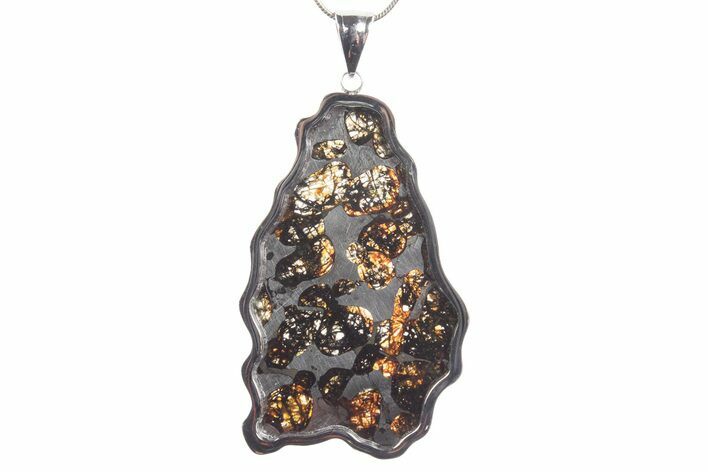 Sericho Pallasite Meteorite Pendant - Kenya #351395